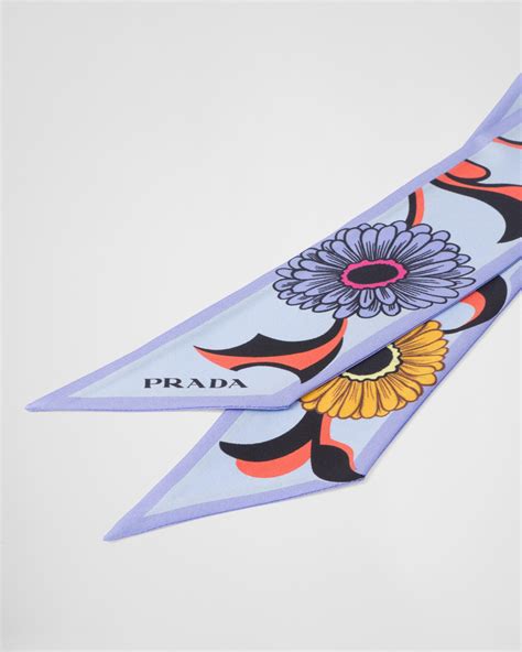 prada silk twill scarf.